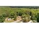 Aerial view of a house surrounded by dense trees and roadway access at 3899 Warrenton Rd, Henderson, NC 27537