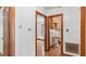 Bright living room with hardwood floors and a view into the rest of the home at 3899 Warrenton Rd, Henderson, NC 27537