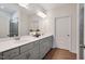 Modern bathroom with double vanity, ample counter space, and a walk-in shower at 48 Spirit Springs Rd, Smithfield, NC 27577