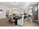 A dining room is situated between a spacious living room and access to another bedroom at 48 Spirit Springs Rd, Smithfield, NC 27577