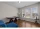 Bright office space featuring hardwood floors, neutral walls, and large windows for natural light at 49 Salt Cedar Ln, Chapel Hill, NC 27516