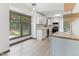 Bright kitchen features white cabinets, butcher block countertops, stainless steel appliances, and a large window at 522 Lochness Ln, Cary, NC 27511