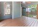 Exterior porch with ceiling fan with outdoor views at 522 Lochness Ln, Cary, NC 27511