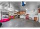 Spacious garage with abundant storage and a functional workspace at 5652 Laurel Crest Dr, Durham, NC 27712