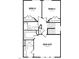 Second floor plan features main suite, two bedrooms, linen closet, and bathroom at 107 Legolas Ct, Middlesex, NC 27557