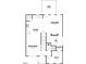 Layout of the first floor featuring a kitchen, dining room, living room, office and rear patio at 117 Legolas Ct, Middlesex, NC 27557