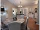 A well-lit dining room is perfect for gatherings, featuring a dining table and an open layout at 1312 High Ridge Dr, Mebane, NC 27302