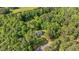 Aerial view of a home surrounded by lush trees and greenery, creating a private setting at 148 Shadowbrook Dr, Henderson, NC 27537