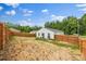 Fenced backyard offering privacy and space for gardening or recreation at 165 Bywood Dr, Roxboro, NC 27573