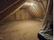 Spacious unfinished attic with exposed framing, lighting, and storage at 1655 Kingfisher Ct, Nashville, NC 27856