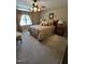 Relaxing bedroom showcasing a bed with decorative pillows, side table, and neutral carpet at 1655 Kingfisher Ct, Nashville, NC 27856