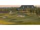 Scenic golf course view with lush green fairways and distant home at 216 Colonial Ridge Dr, Pittsboro, NC 27312