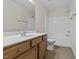 Bathroom featuring a vanity with storage, a mirror, and a bathtub/shower combination at 25 Mannford Ln, Angier, NC 27501