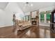 Open living space with fireplace, ample windows and natural light, and living room access at 2709 Penfold Ln, Wake Forest, NC 27587