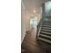 Elegant foyer with hardwood floors and staircase leading to the upper level at 3112 Star Gazing Ln, Durham, NC 27703