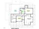Detailed house floor plan drawing showing the second floor with bedrooms, recreation room and storage at 34 Cloudview Ct, Pittsboro, NC 27312