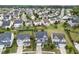 Expansive aerial view showcasing the neighborhood with lush green lawns, mature trees, and well-maintained homes at 5104 Windmere Chase Dr, Raleigh, NC 27616