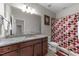 Bathroom featuring granite countertops, wood vanity, toilet, and shower/tub with a shower curtain at 5104 Windmere Chase Dr, Raleigh, NC 27616