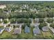 Aerial view of the neighborhood, showing tree-lined streets and well-kept homes at 522 Crossview Ln, Durham, NC 27703