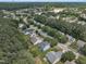 Drone shot of the neighborhood showing the lake nearby at 522 Crossview Ln, Durham, NC 27703