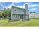 This backyard has a covered patio, a lawn, and a view of the woods at 522 Crossview Ln, Durham, NC 27703