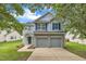 Charming two-story home boasts a two-car garage, inviting curb appeal, and mature trees at 522 Crossview Ln, Durham, NC 27703