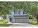 Charming two-story home featuring a two-car garage, well-maintained lawn, and inviting curb appeal at 522 Crossview Ln, Durham, NC 27703