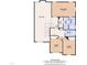 Floor plan showcases the home's upper-level layout, bedrooms and bathrooms at 522 Crossview Ln, Durham, NC 27703