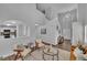 Spacious living room with hardwood floors offers views of the entryway and kitchen at 522 Crossview Ln, Durham, NC 27703