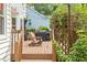 Outdoor deck with Adirondack chairs and string lights, ideal for relaxing at 669 Tyler Run Dr, Wake Forest, NC 27587