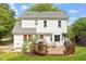 A well-kept backyard featuring a deck, chairs and a grill for entertaining at 669 Tyler Run Dr, Wake Forest, NC 27587