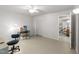 Bright bedroom featuring a versatile space for a home office setup and easy access to the rest of the house at 725-727 Locust Ln, Raleigh, NC 27603