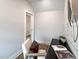 Home office with a desk, chair, and view into another room at 87 Addison Pond Ct, Zebulon, NC 27597