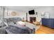Cozy living room with fireplace, hardwood floors, and comfortable seating at 903 S 2Nd St, Smithfield, NC 27577