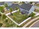 Aerial view of the home and fenced-in backyard, showcasing its size and layout at 1002 Addington Lake Ln, Knightdale, NC 27545