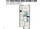 Second-floor floorplan featuring bedrooms, walk-in closets, and bathrooms, offering a detailed layout of the upper level at 172 Token House Rd, Durham, NC 27703