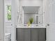 Updated bathroom featuring double sinks and plenty of counter space at 2201 Mountain Mist Ct # 202, Raleigh, NC 27603
