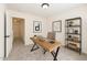 Bright home office features a modern desk and decorative accents at 2530 Girvan Dr, Fuquay Varina, NC 27526