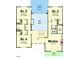 Second floor plan showing bedrooms, a media room, and deck layout of the residence at 3801 Peaceful Creek Trl, Zebulon, NC 27597