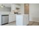 Modern kitchen showcasing stainless steel appliances, white cabinetry, and stylish countertops at 5522 Marthonna Way, Raleigh, NC 27616