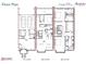 Detailed floor plan highlighting the layout of each level with labeled rooms at 631 Sawcut Ln, Apex, NC 27502