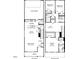 Detailed two-story floor plan highlighting the layout with dimensions for each room and space at 711 Chandler Stone Dr, Zebulon, NC 27597