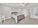 Comfortable bedroom with carpet, ceiling fan, and a full-size bed at 9 Little Sunshine Brk, Smithfield, NC 27577