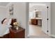 A luxurious primary bathroom is attached to the main bedroom with a vanity and garden tub at 9639 Clubvalley Way, Raleigh, NC 27617
