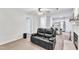 Open living room with a view into the kitchen and dining area at 101 Oyster Bay Ct # B2, Cary, NC 27513