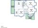Detailed floorplan showcasing the layout of the upper level, featuring bedrooms, baths, and storage at 108 Ellsworth Pl, Chapel Hill, NC 27516