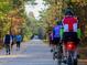 Scenic bike path with cyclists and walkers, surrounded by lush greenery at 113 Dowington Ln, Cary, NC 27519