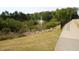 Scenic pond with a fountain, walking path, and lush landscaping at 113 Dowington Ln, Cary, NC 27519