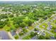 An aerial view of a neighborhood with lush greenery and mature trees at 1309 Jackson St, Burlington, NC 27217