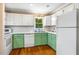 Bright kitchen featuring updated appliances, two-tone cabinetry, and ample counter space at 200 W Woodcroft Pkwy # 52A, Durham, NC 27713